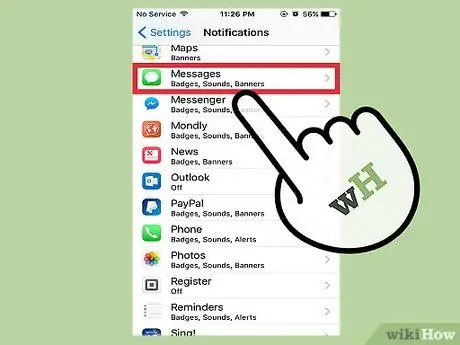 Désactiver les notifications de message sur un iPhone Étape 10