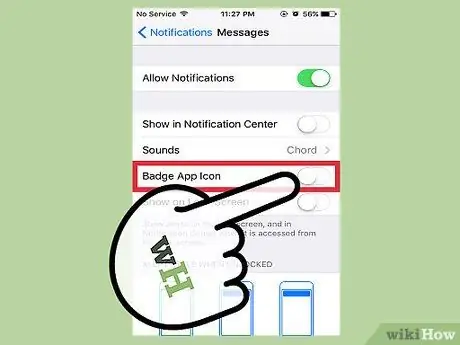 Desative as notificações de mensagens em um iPhone, passo 6