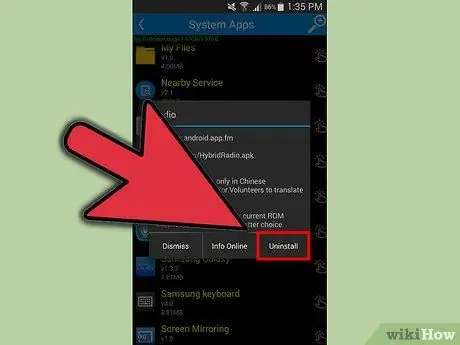 Keluarkan Aplikasi Sistem Lalai atau Teras dari Telefon Android Langkah 4