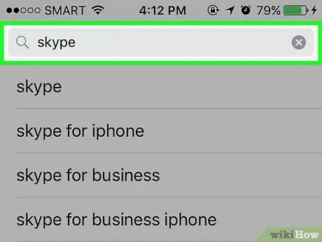 Gunakan Skype pada iPhone Langkah 4