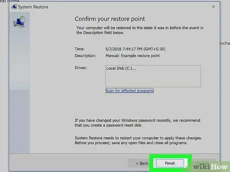 Ua Qhov System Restore Kauj Ruam 16