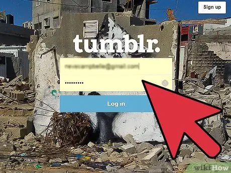 Izradite prilagođenu stranicu na Tumblr -u Korak 1