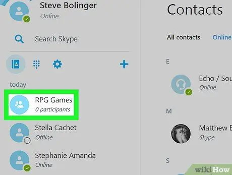 Brisanje razgovora na Skypeu na računaru ili Mac -u Korak 3