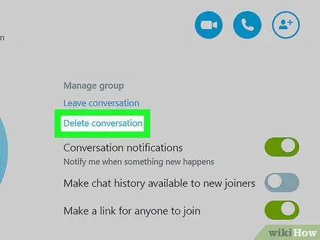 Excluir conversas no Skype em um PC ou Mac Etapa 5