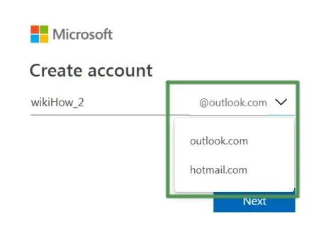 Create Outlook Email Account Step 4