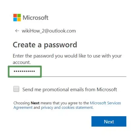 Create Outlook Email Account Step 5