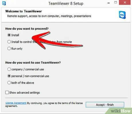 Utilice TeamViewer, paso 5