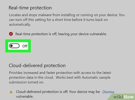 Windows Defender -i yandırın Adım 1