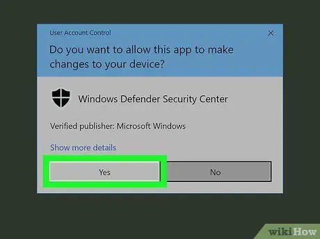 Schakel Windows Defender in Stap 9