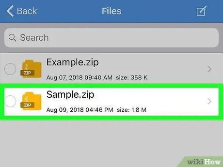 Obriu un fitxer. Zip sense Winzip Pas 15