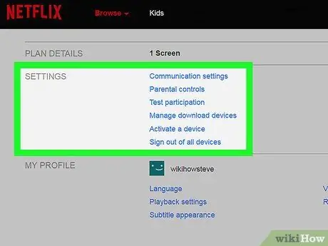 Cambiar las preferencias de Netflix Paso 5