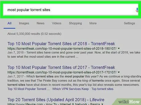 ดาวน์โหลด Torrents ขั้นตอน 1