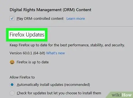 Mozilla Firefox Addım 9 -da Yeniləmələri yoxlayın