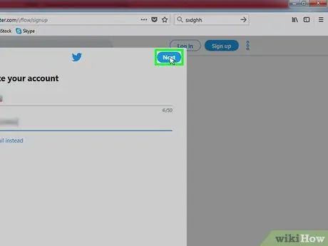 Skapa ett Twitter -konto Steg 5