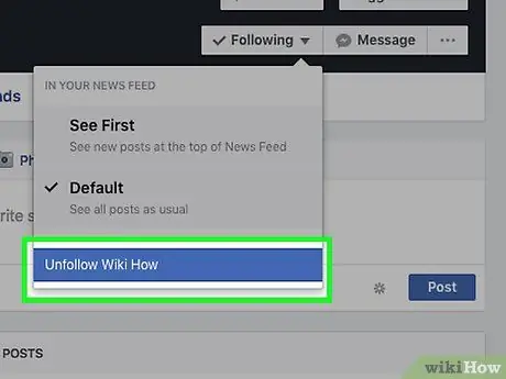 Прекратете следенето на някой във Facebook Стъпка 14