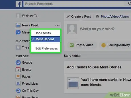 Ajustați-vă fluxul de știri Facebook Pasul 5