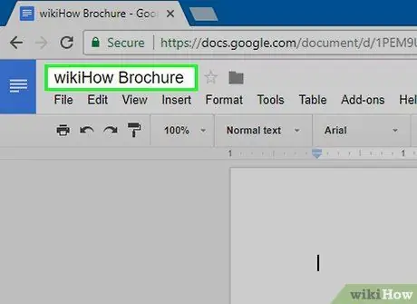 Make a Brochure Using Google Docs Step 5