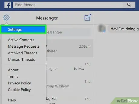 'Facebook Messenger Adım 9'da "Şimdi Etkin"i Gizle