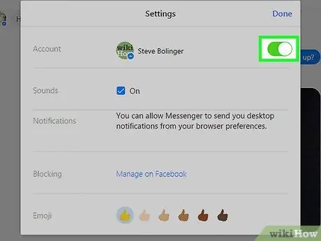 'Az "Aktív most" elrejtése a Facebook Messenger 10. lépésében