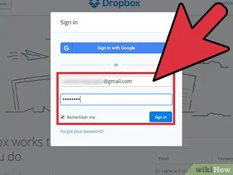 Ncua tseg Dropbox Account Kauj Ruam 1