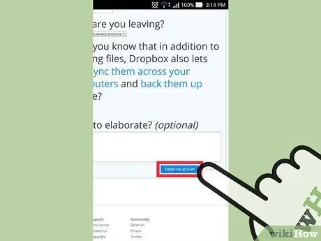 Kanselahin ang isang Dropbox Account Hakbang 13