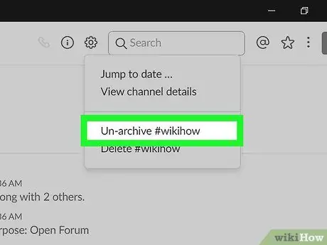 Unarchive a Slack Channel on PC or Mac Step 6