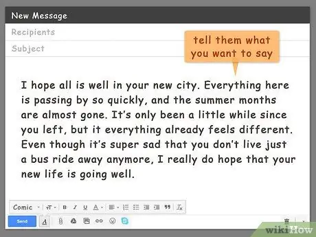 Skriv en e -mail til en ven Trin 6