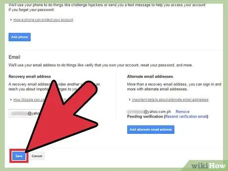 Tukar Pilihan Pemulihan Kata Laluan Gmail anda Langkah 7