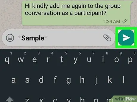 Tumia Athari za Matini kwenye WhatsApp kwenye Hatua ya 11 ya Android