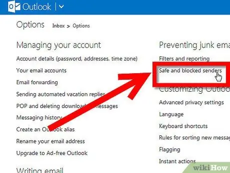 Hotmail -ga tasdiqlangan yuboruvchilarni qo'shing 3 -qadam