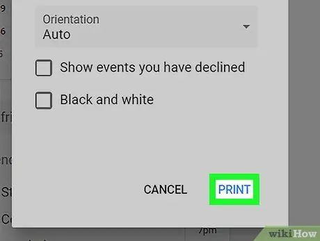 Google'i kalendri printimine Samm 7