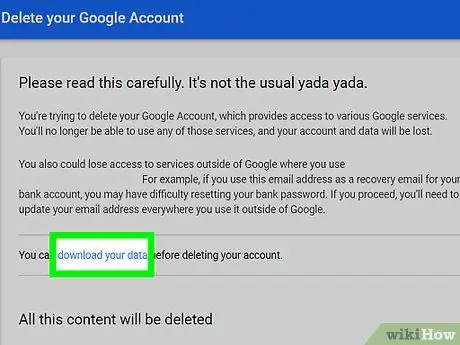 Excluir uma conta do Google ou do Gmail, etapa 8