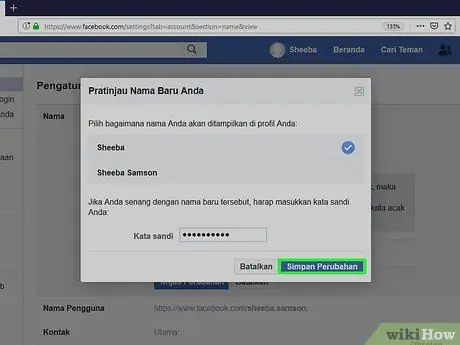 Buat Akaun Nama Tunggal di Facebook Langkah 16