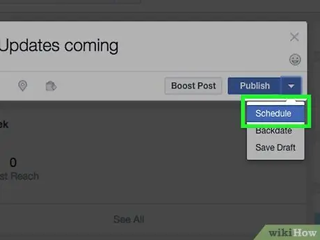 Schemalägg ett inlägg på Facebook Steg 4