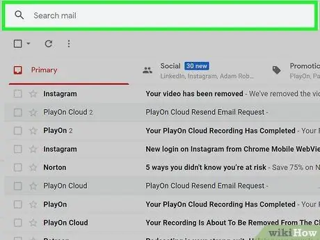 البحث حسب التاريخ في Gmail الخطوة 1