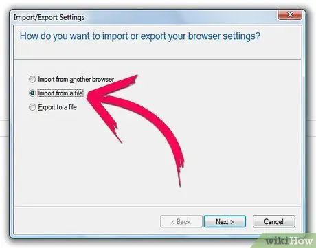 Importeu els preferits a Internet Explorer Pas 3