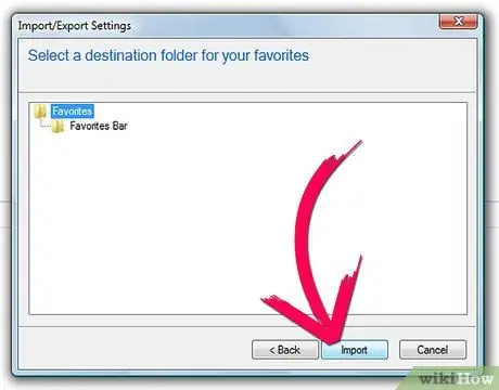 Import Favorites Into Internet Explorer Step 8