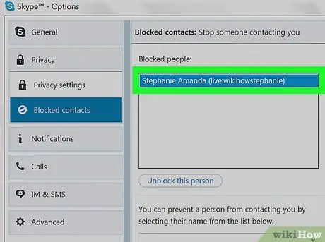 I-unblock ang Isang tao sa Skype Hakbang 11