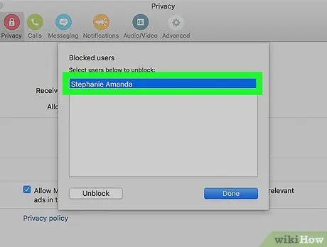I-unblock ang Isang tao sa Skype Hakbang 4