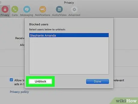 I-unblock ang Isang tao sa Skype Hakbang 5
