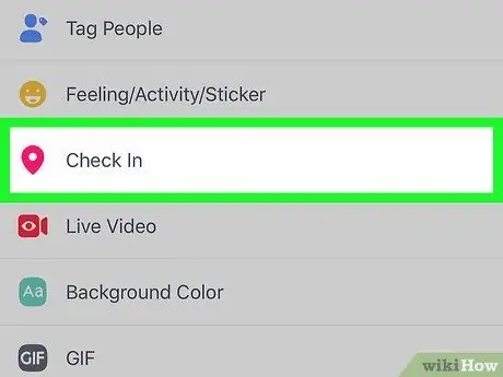 Checka in på Facebook Steg 3