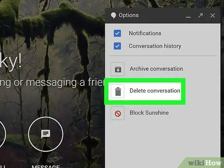 Odstránenie správy v službe Google Hangouts Krok 10