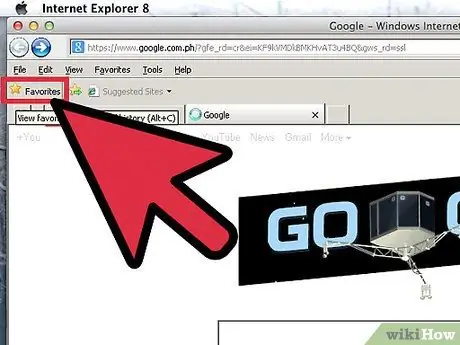 Bookmark a Web Page on Internet Explorer Step 3