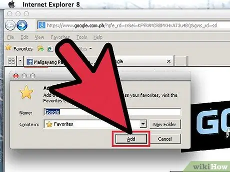 Bookmark a Web Page on Internet Explorer Step 7