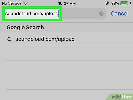 Mag-upload ng isang Kanta sa Soundcloud sa iPhone o iPad Hakbang 2