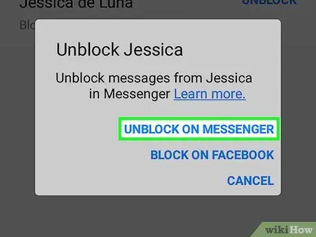 Desbloquear Alguém no Facebook Messenger Etapa 12