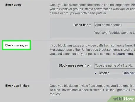 Deblokirajte nekoga na Facebook Messengeru Korak 17