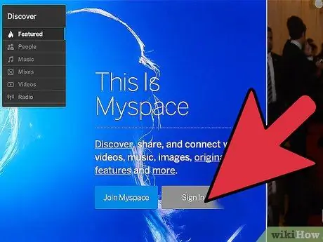 Zrušenie účtu MySpace Krok 1