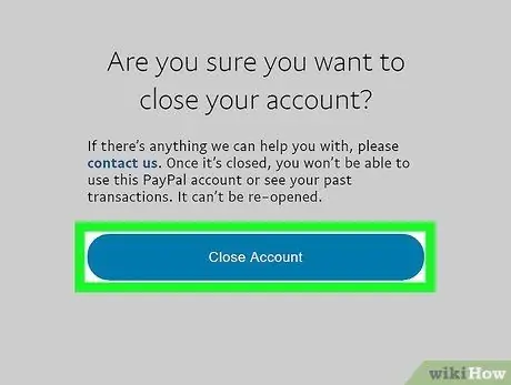 Удаление учетной записи PayPal Шаг 7