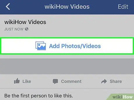 Facebook -da bir Foto Alboma Video əlavə edin Adım 6